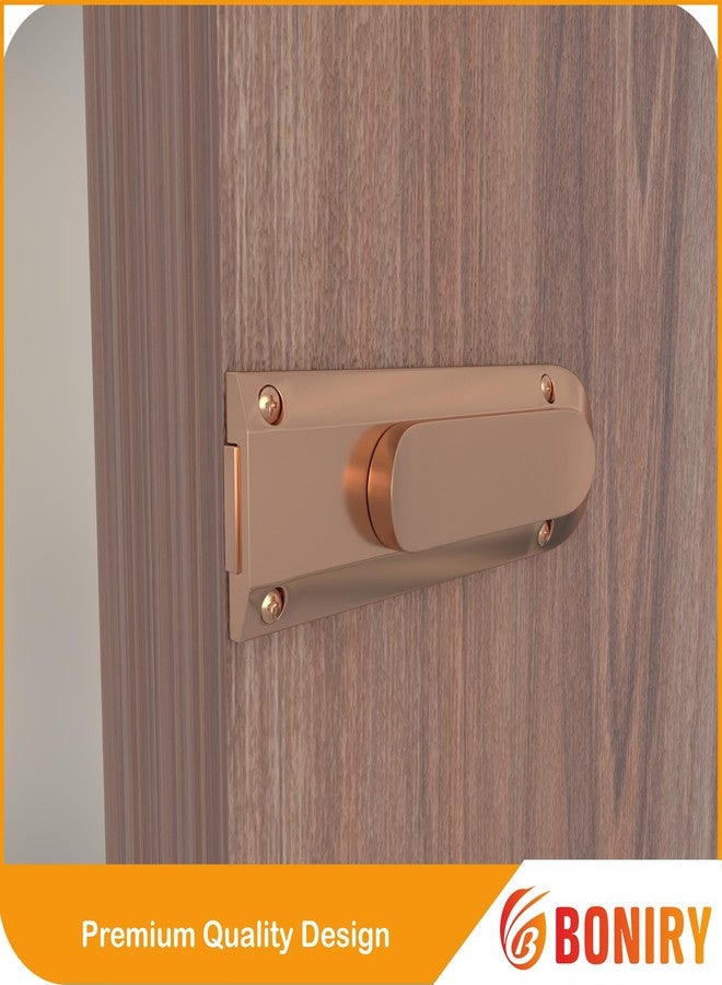 Boniry Door Latch Lock | Solid Metal Door Stopper for Bathroom, Home, Office | Easy Install, Smooth Sliding, Heavy Duty Latch (1, Rose Gold) - Image 4